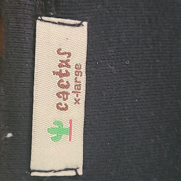 Cactus Black Italy V neck 3/4 sleeve T Size XL - Picture 5 of 7